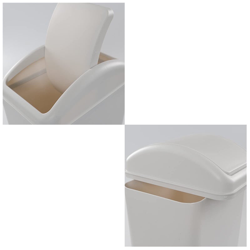 Obstnny 14 L / 3.5 Gallon Slim Plastic Trash Can for Narrow Spaces at Bathroom or Office, Bedroom, R - Image 3